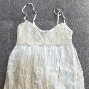 Urban Outfitters Women's Cream and White Dress